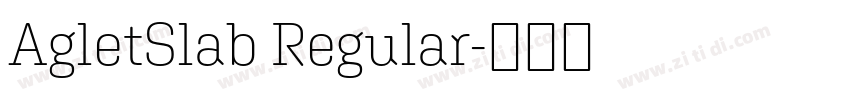 AgletSlab Regular字体转换